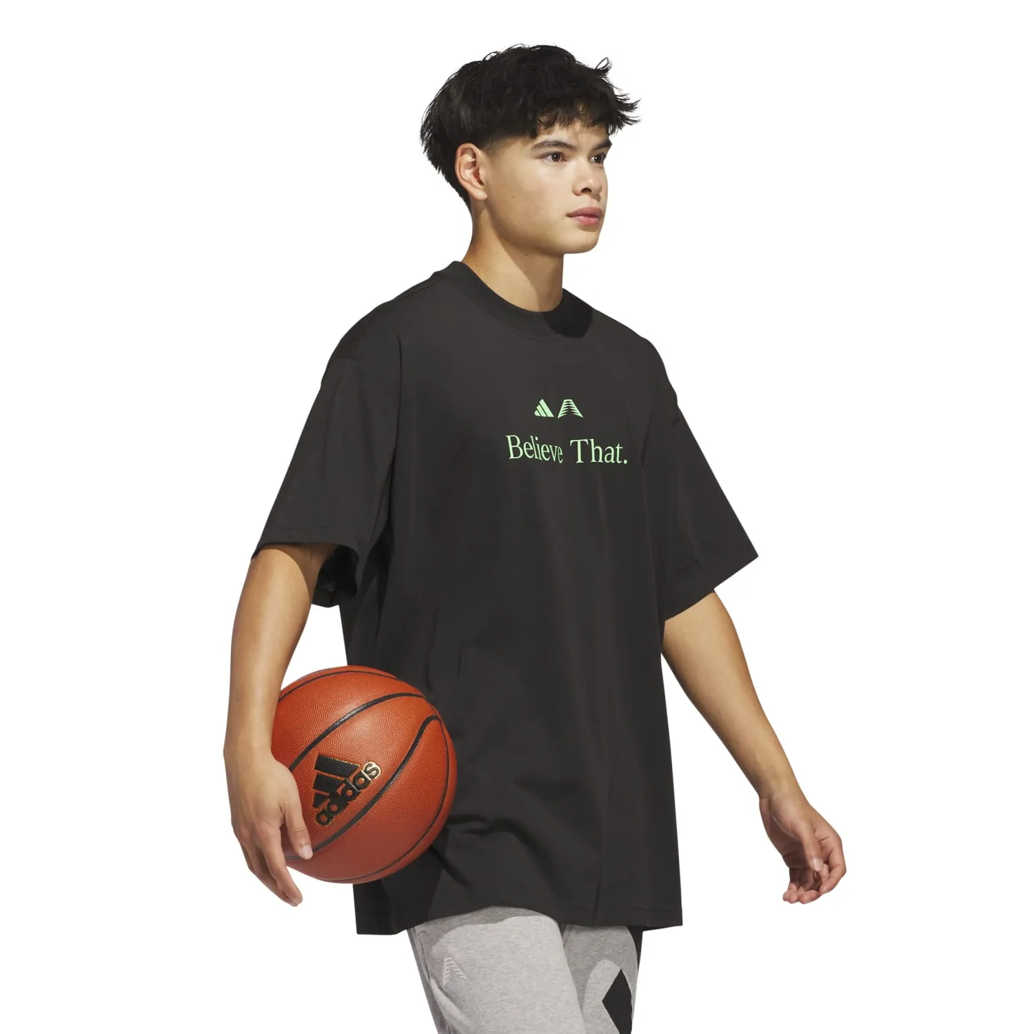Adidas Ant Believe Tee Anthony Edwards Black Green JW4291
