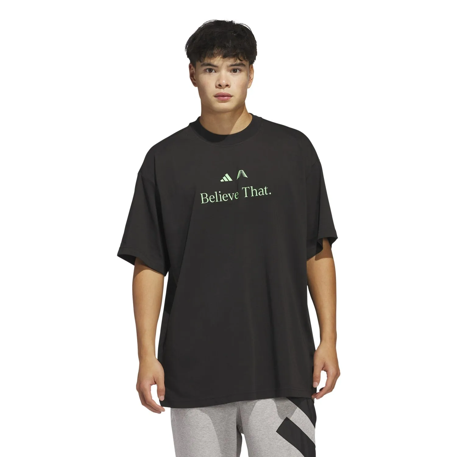 Adidas Ant Believe Tee Anthony Edwards Black Green JW4291