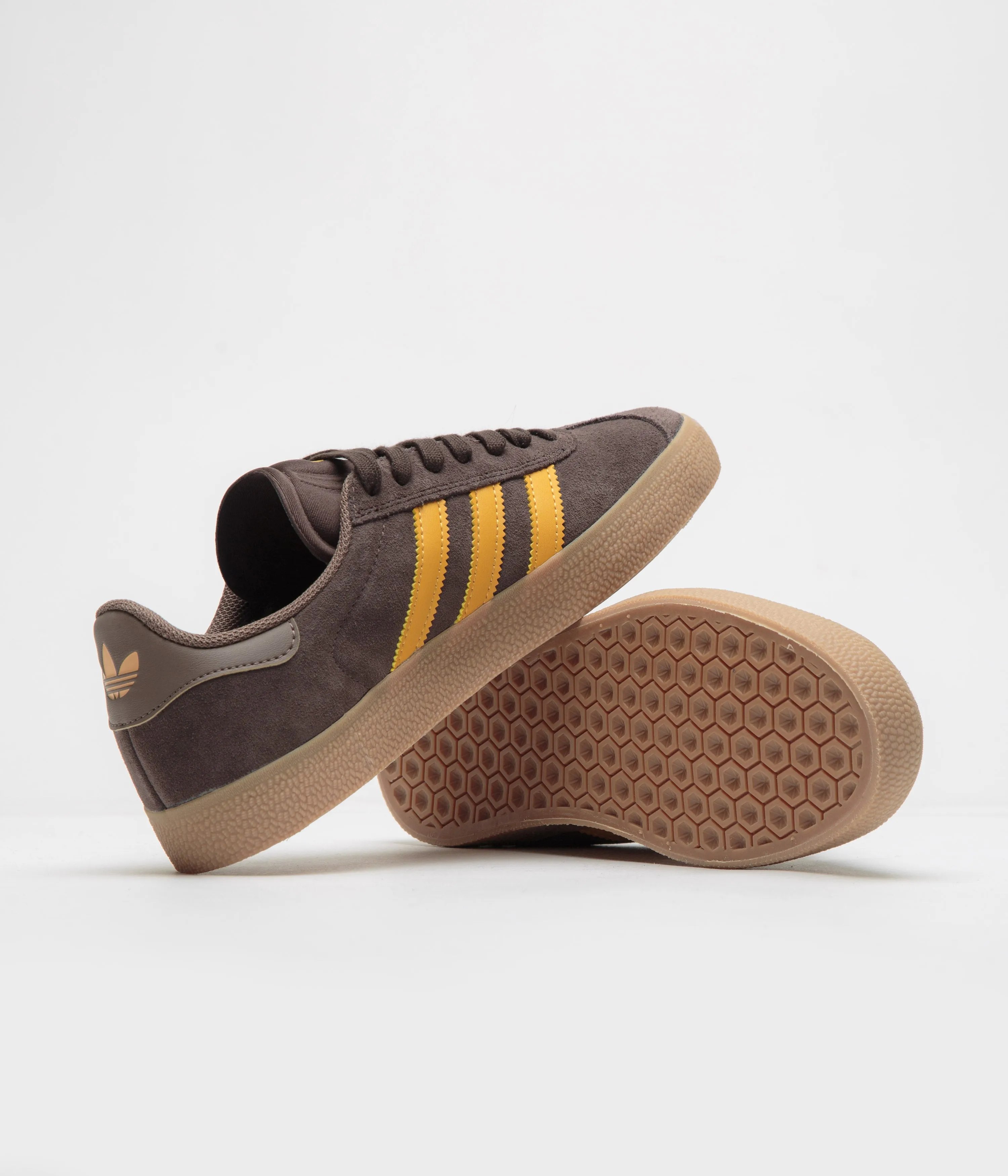 Adidas Gazelle ADV Shoes - Dark Brown / Preloved Yellow / Earth Strata