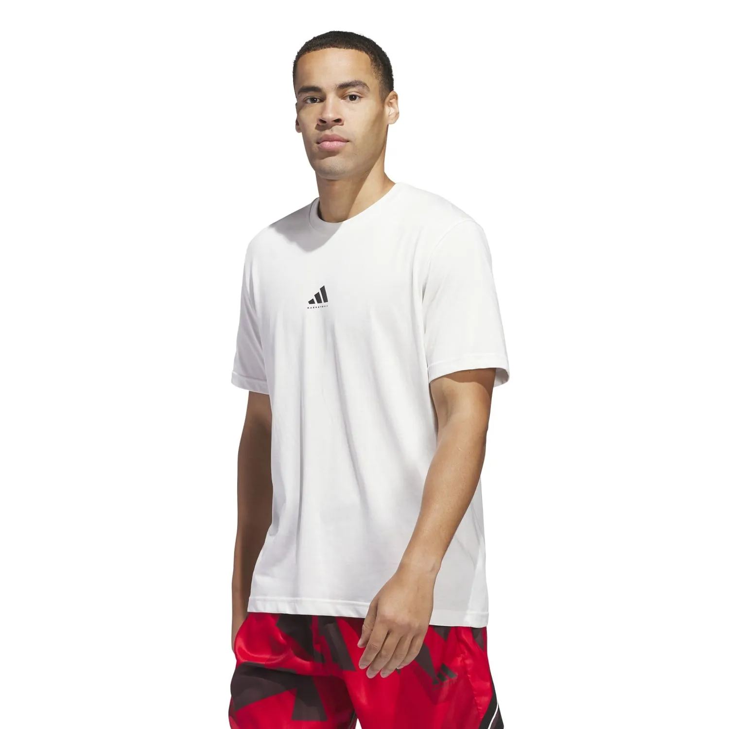 Adidas Men Basketball Graphics Tee White JI7572