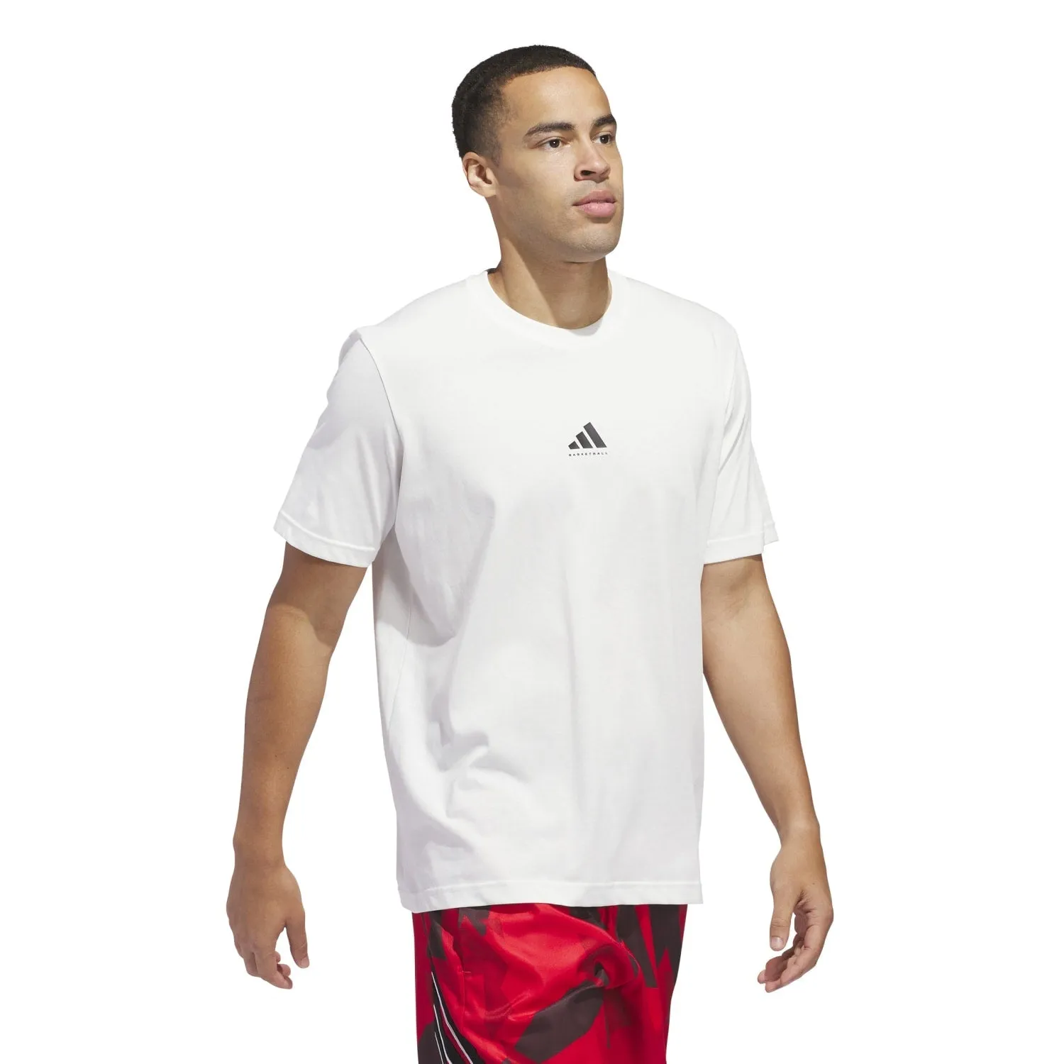 Adidas Men Basketball Graphics Tee White JI7572