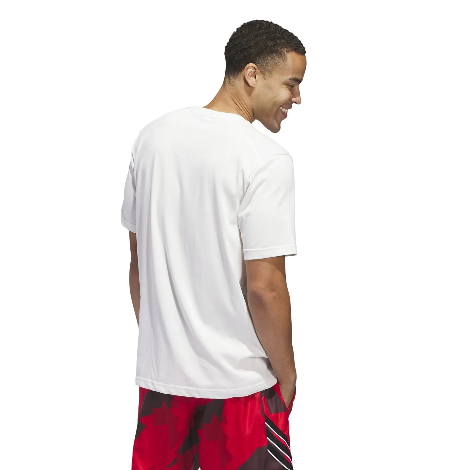 Adidas Men Basketball Graphics Tee White JI7572