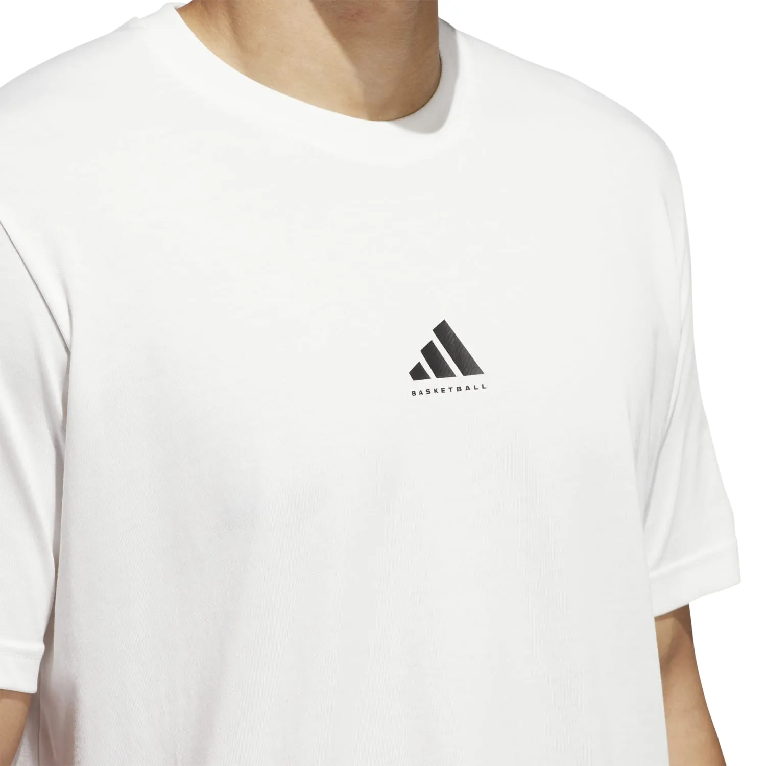 Adidas Men Basketball Graphics Tee White JI7572
