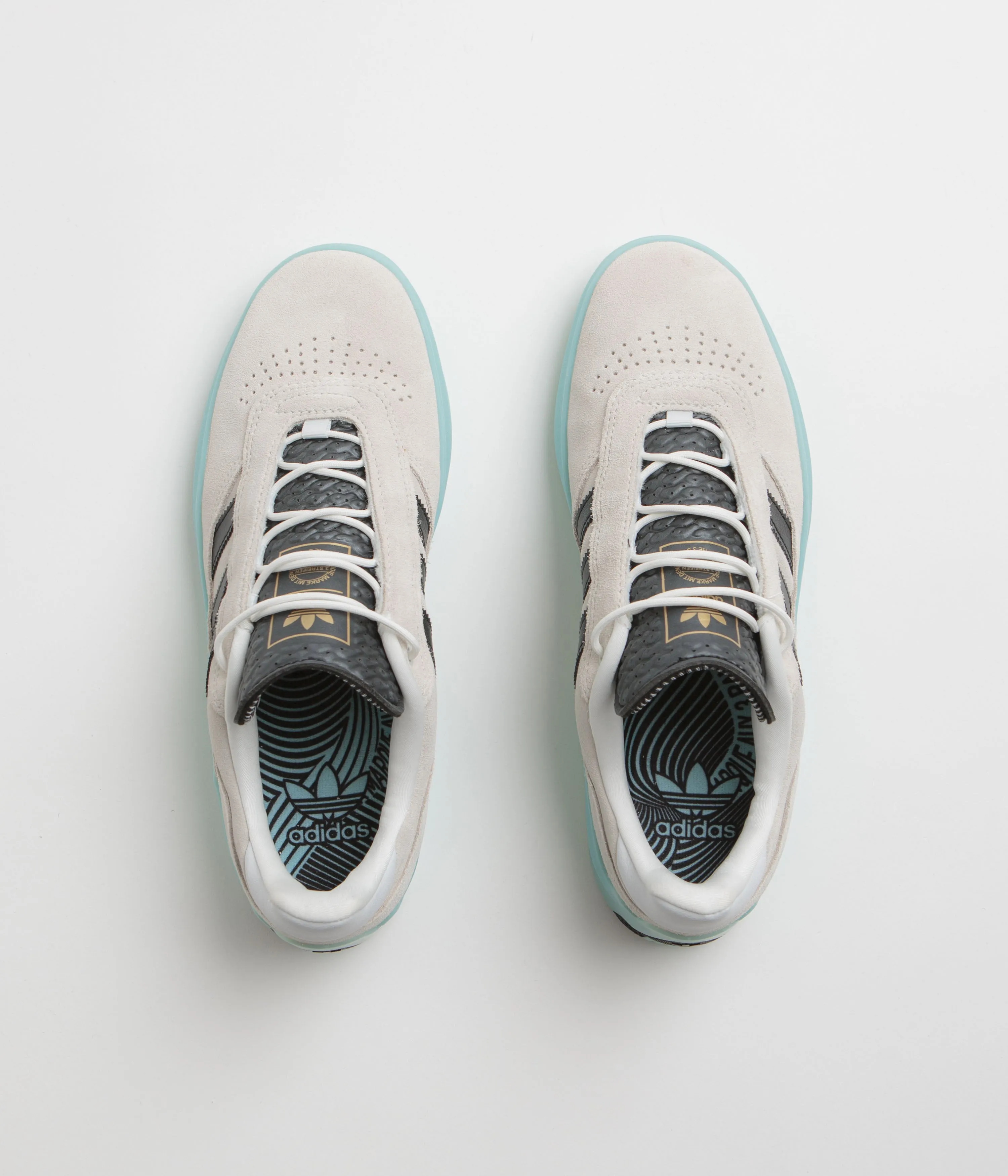 Adidas Puig Shoes - Crystal White / Core Black / Light Aqua