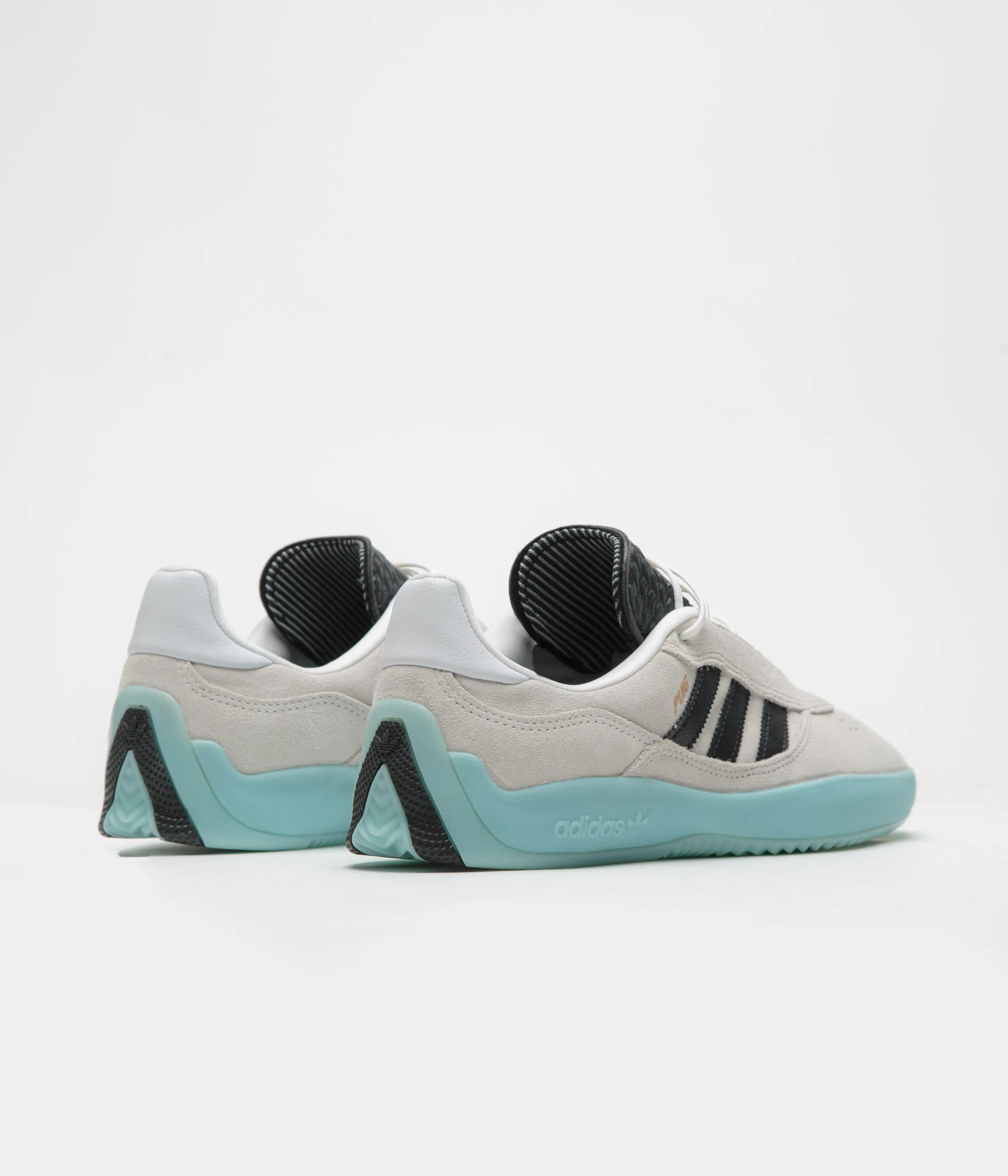 Adidas Puig Shoes - Crystal White / Core Black / Light Aqua