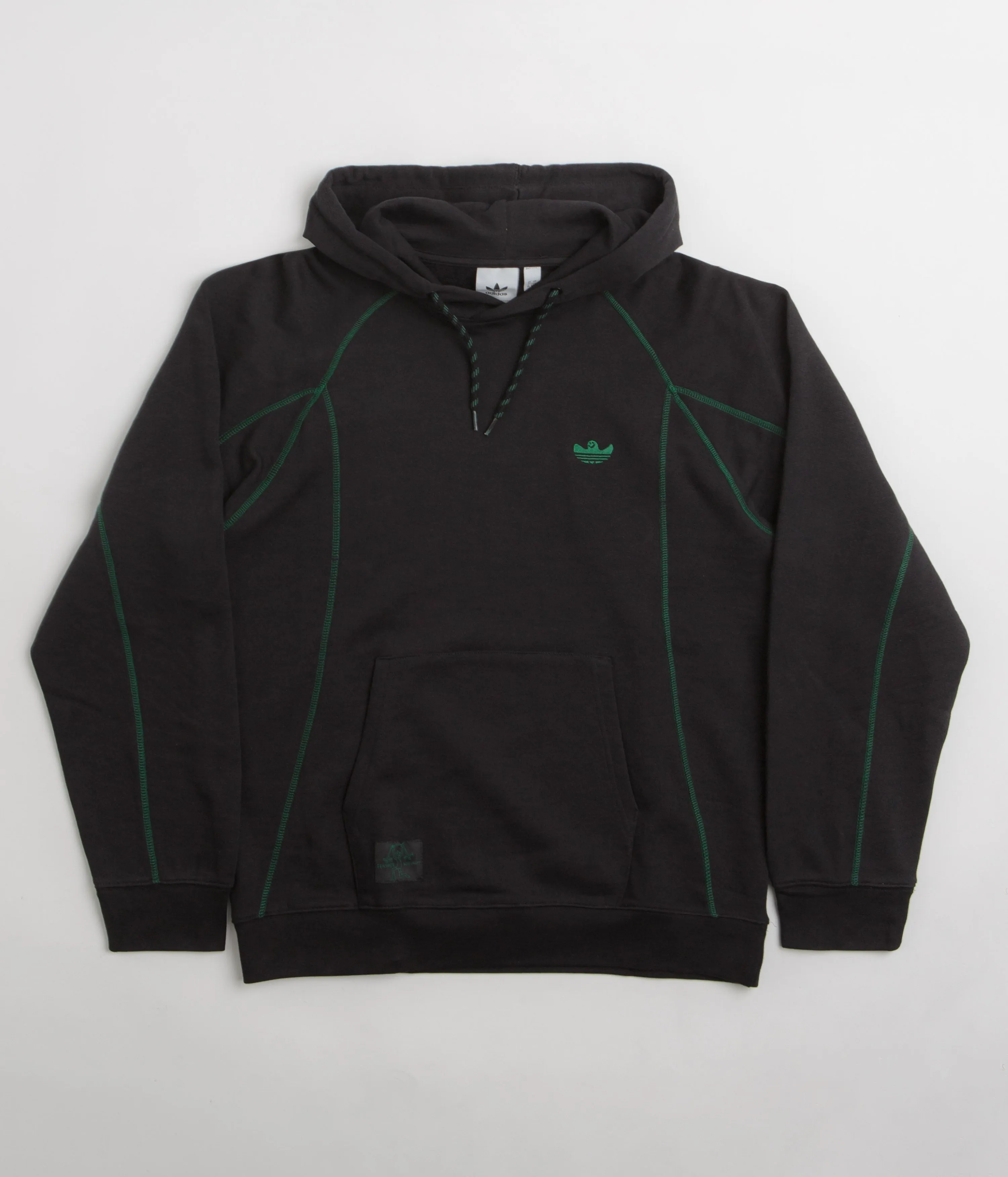 Adidas Shmoofoil Featherweight Hoodie - Black / Dark Green