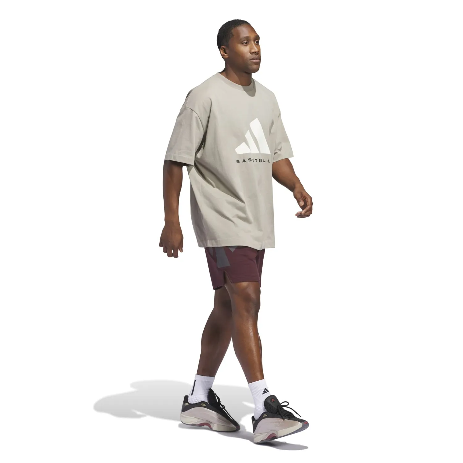 Adidas Unisex Adidas Basketball Tee Brown JD6127