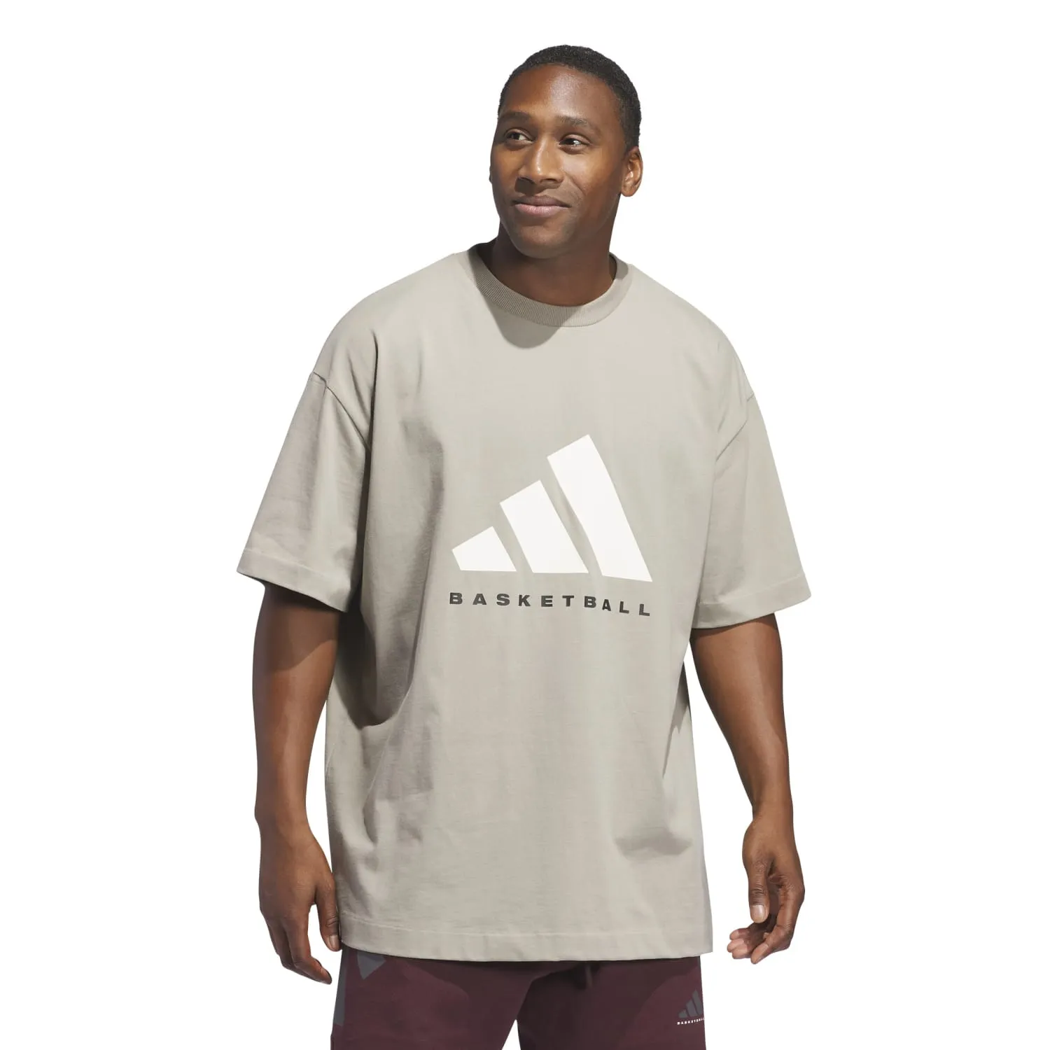 Adidas Unisex Adidas Basketball Tee Brown JD6127