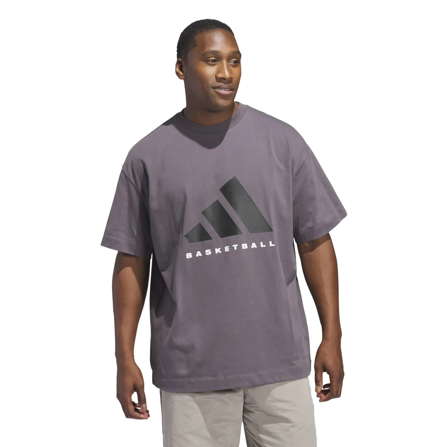 Adidas Unisex Adidas Basketball Tee Gray JC7834
