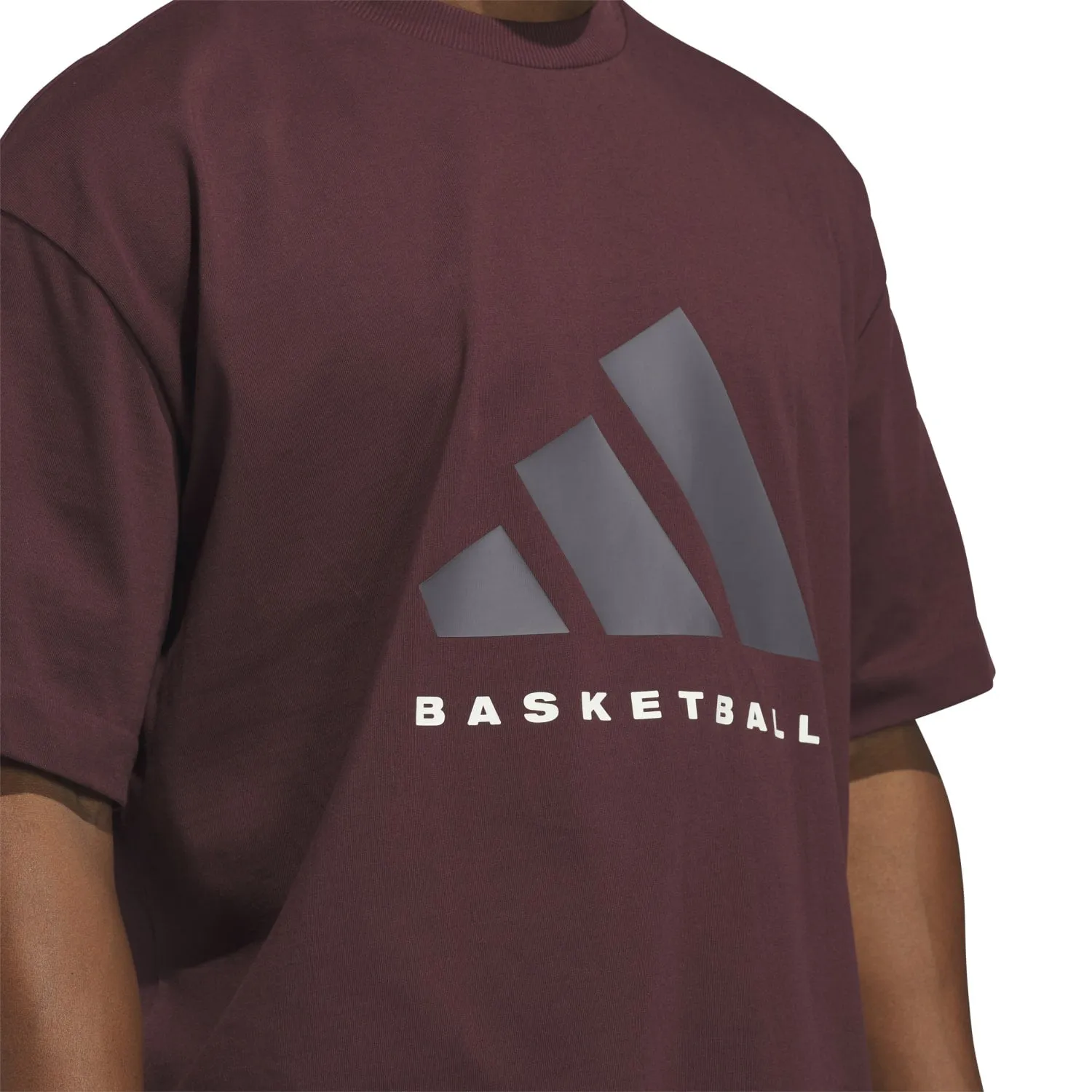 Adidas Unisex Adidas Basketball Tee Red JD6128