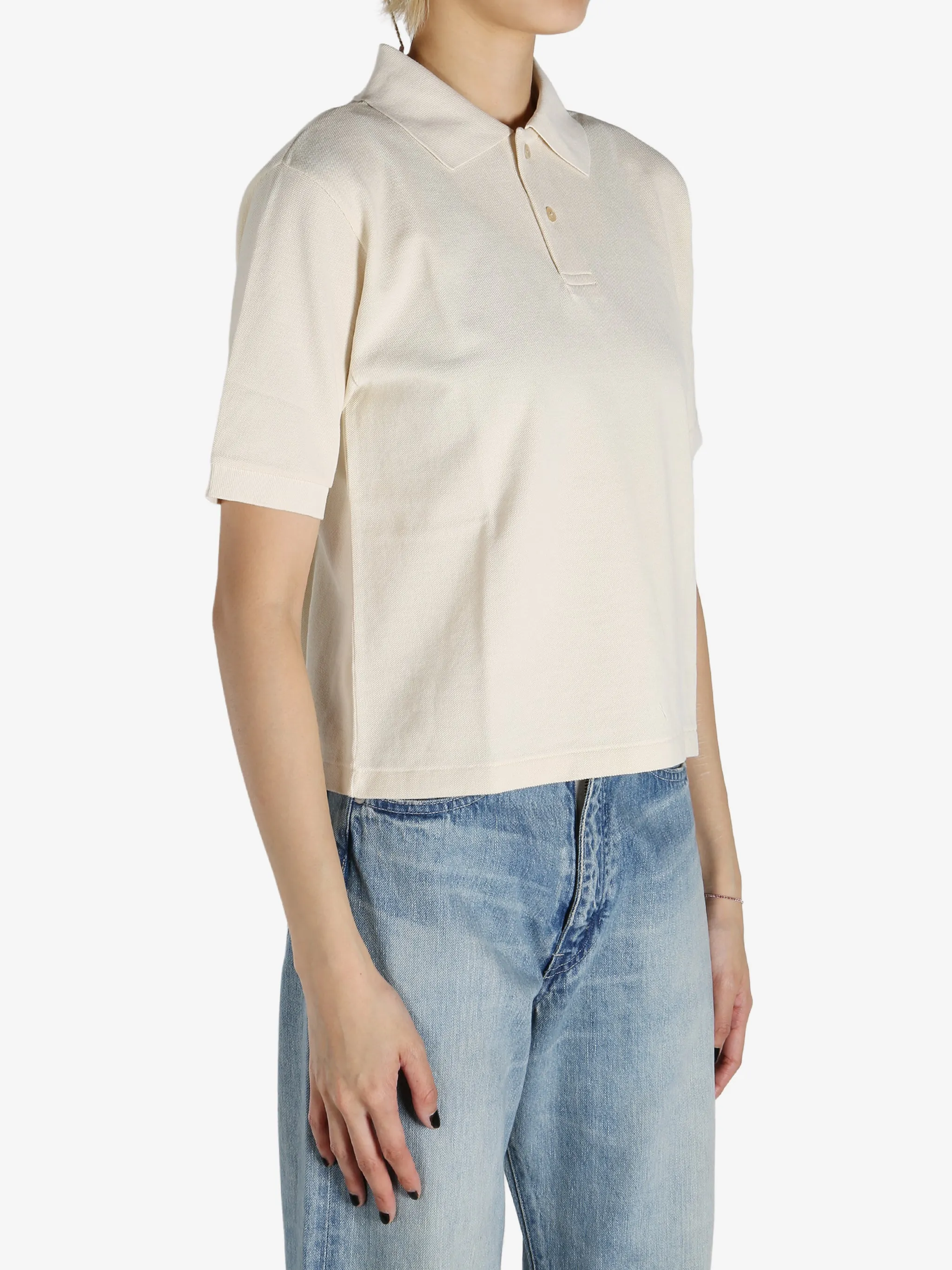 AURALEE - Women High Gauge Pique Polo Shirt