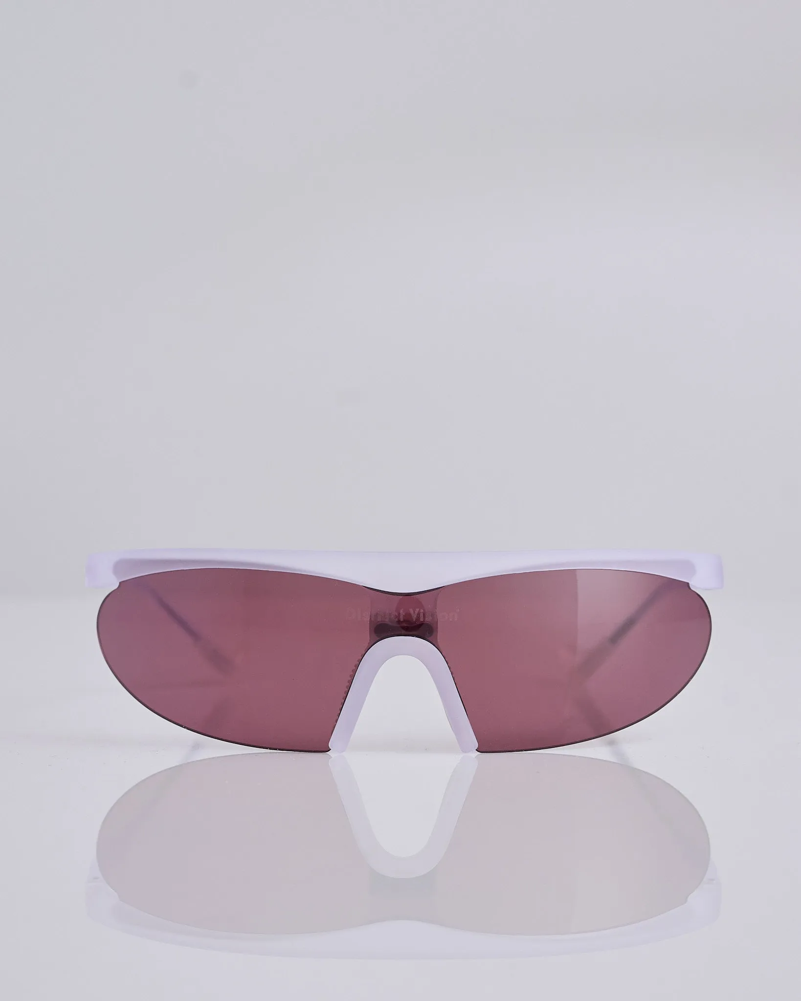 District Vision Koharu Eclipse Sunglass Clear D  Black Rose