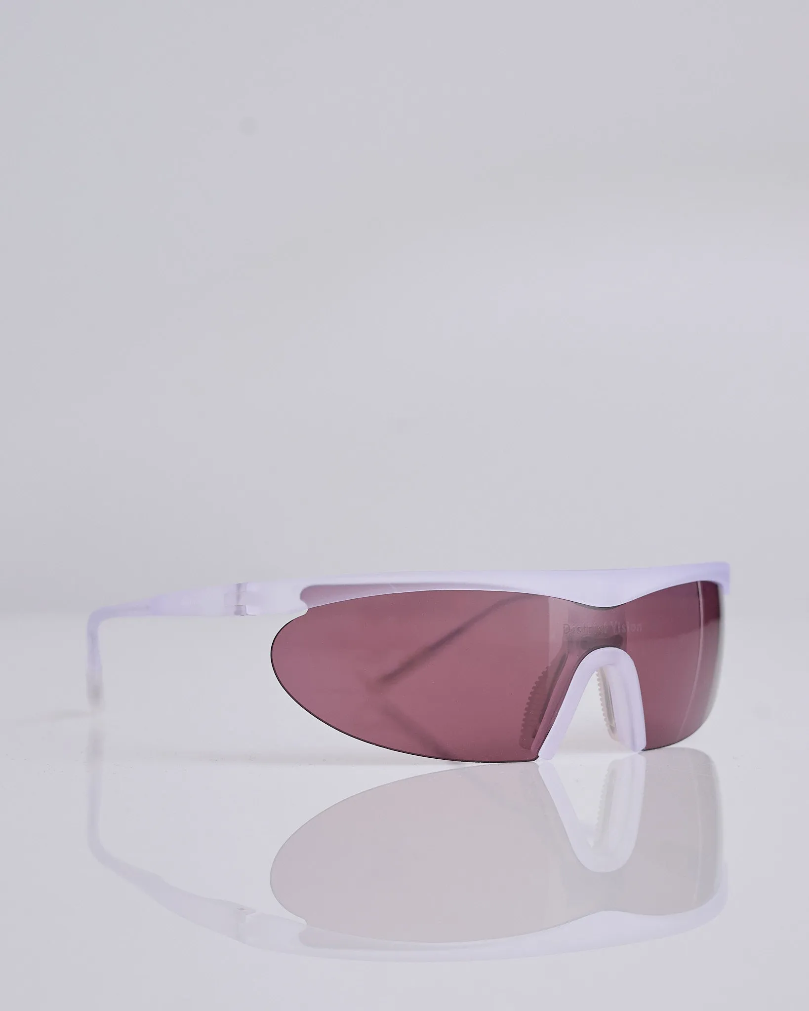 District Vision Koharu Eclipse Sunglass Clear D  Black Rose