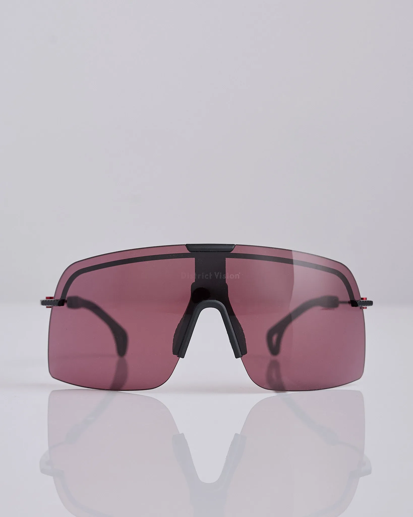 District Vision Yusuke Alpine Blade Ti Sunglass Black D  Black Rose