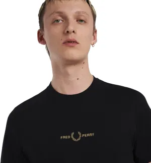 Fred Perry Small Logo Black T-Shirt 2023 (Black)