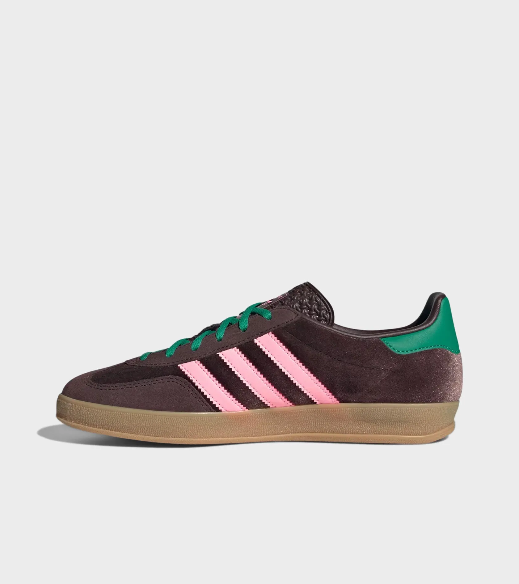 Gazelle Indoor W Dark Brown/Glow Pink/Court Green
