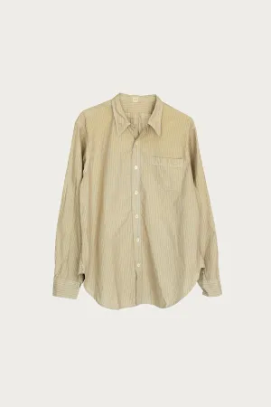 Lot.106 Narrow Collar Shirt - Beige Stripe