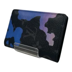 LOUIS VUITTON/Wallet/Monogram/Leather/BLK/Eclipse Sunrise Compact BLU