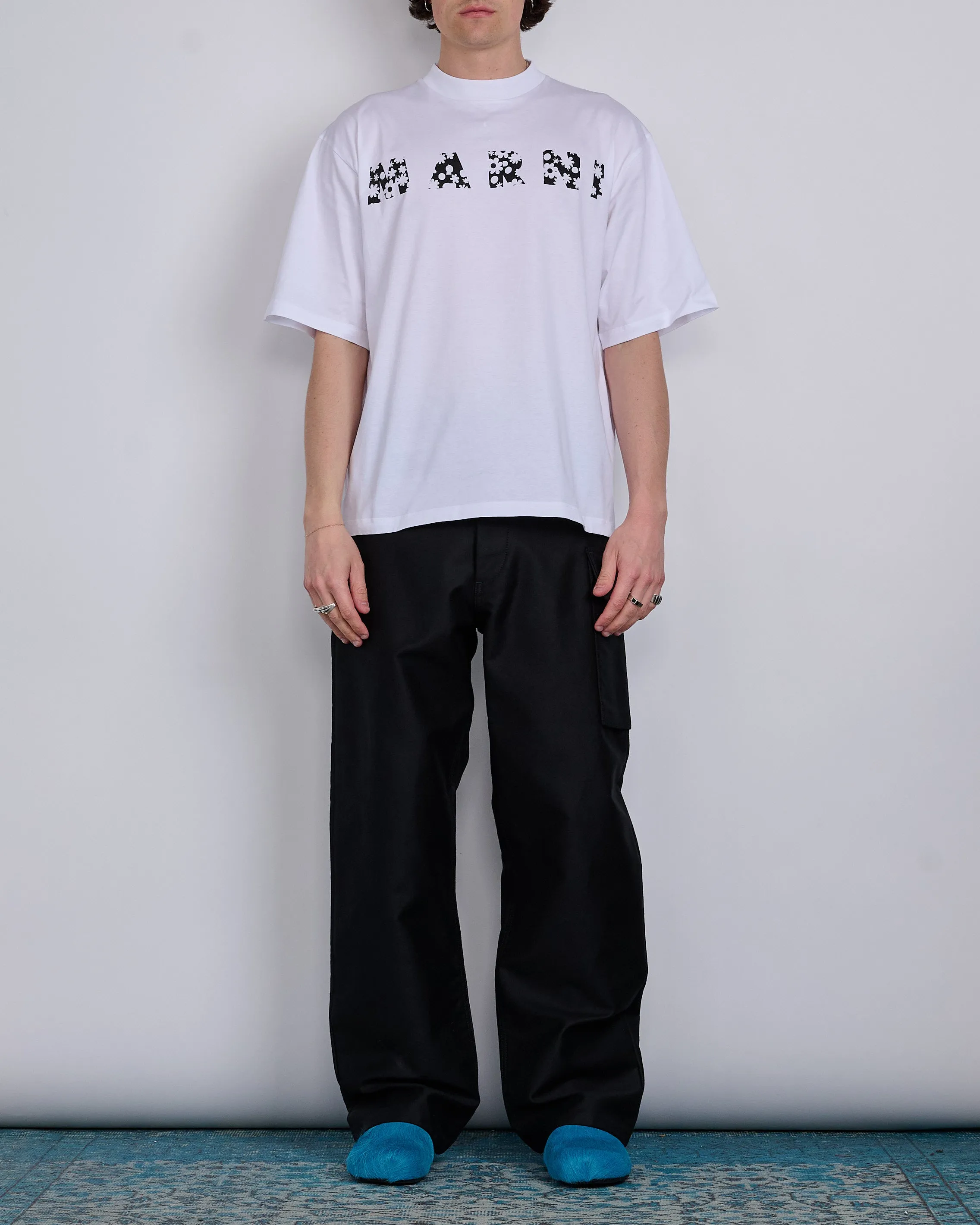 Marni Compact Cotton Moleskin Single Cargo Pant Black