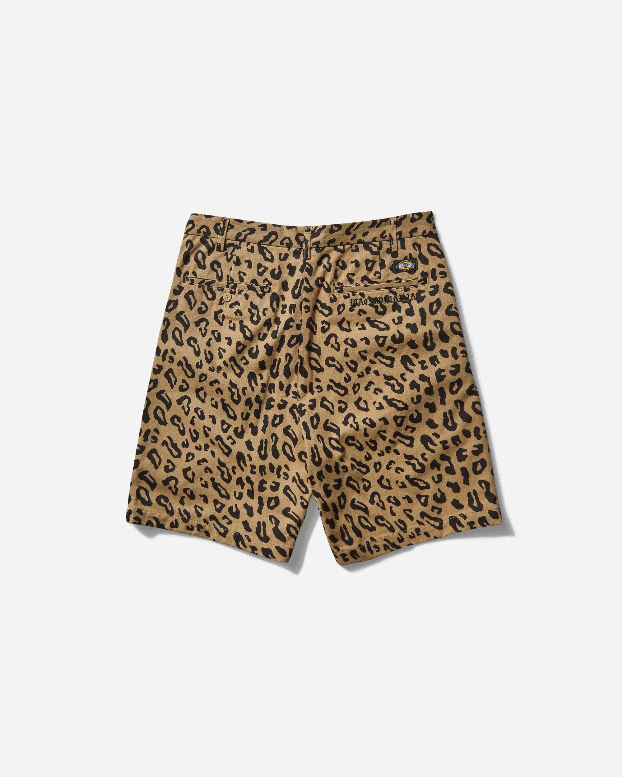 Men's Dickies Leopard Pleated Short Trousers (Type-2) Beige
