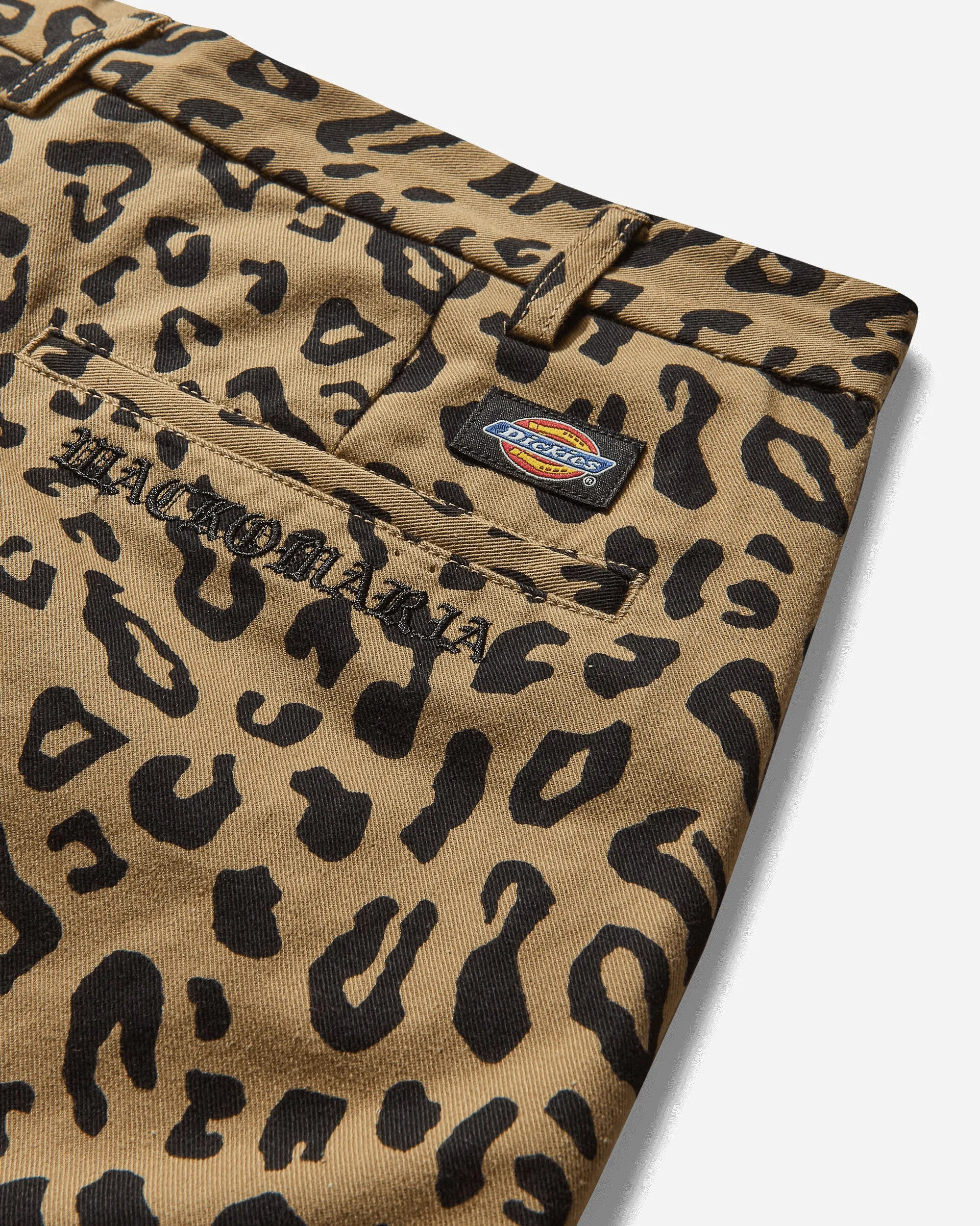 Men's Dickies Leopard Pleated Short Trousers (Type-2) Beige