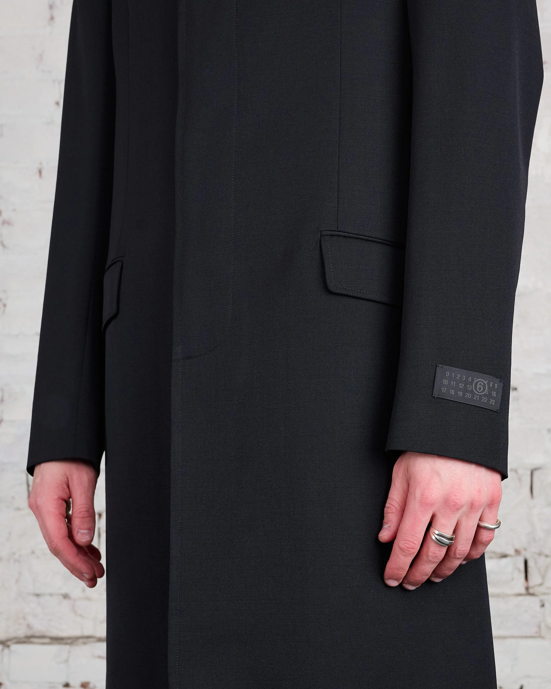MM6 Maison Margiela Raw Edge Jacket Black