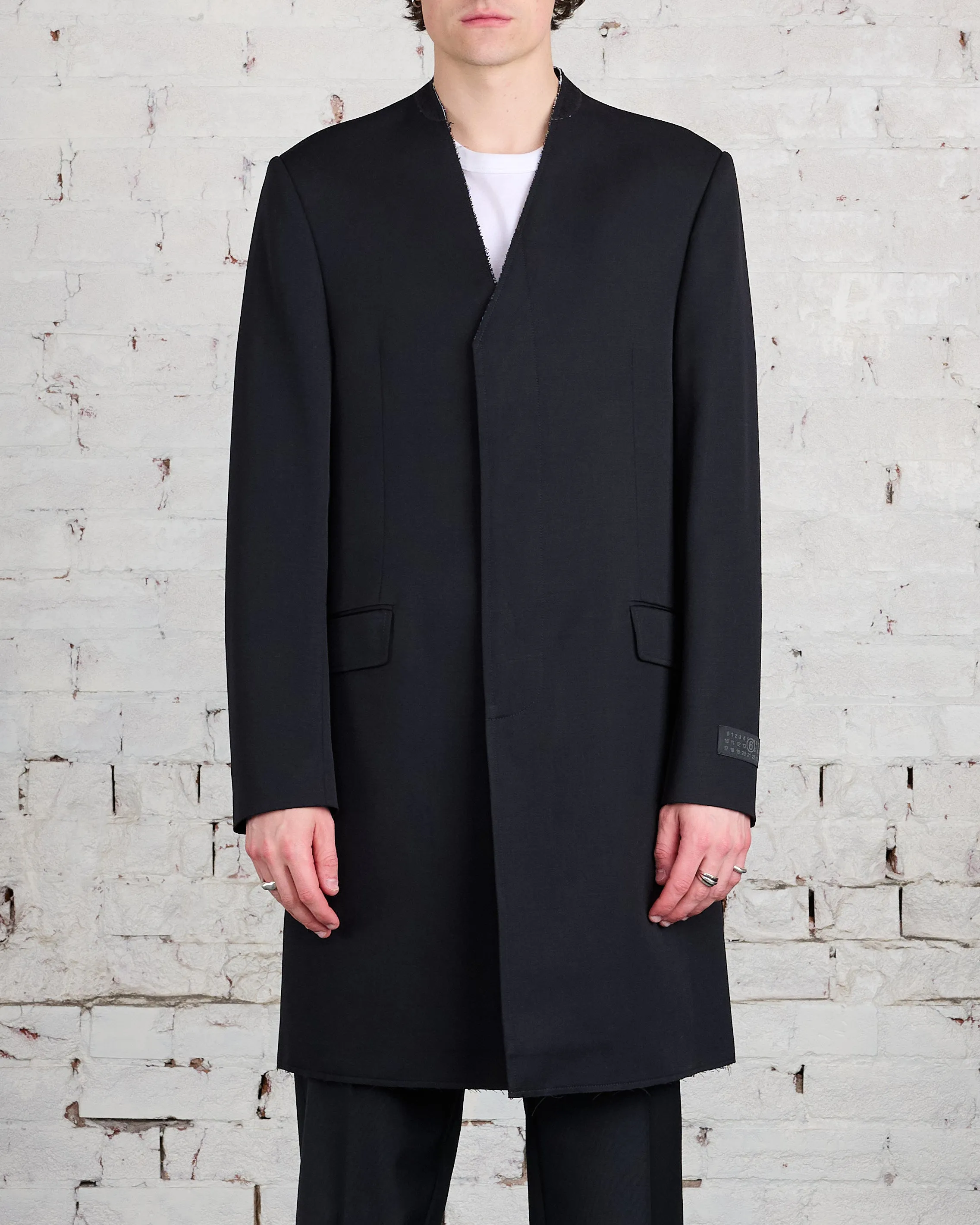 MM6 Maison Margiela Raw Edge Jacket Black
