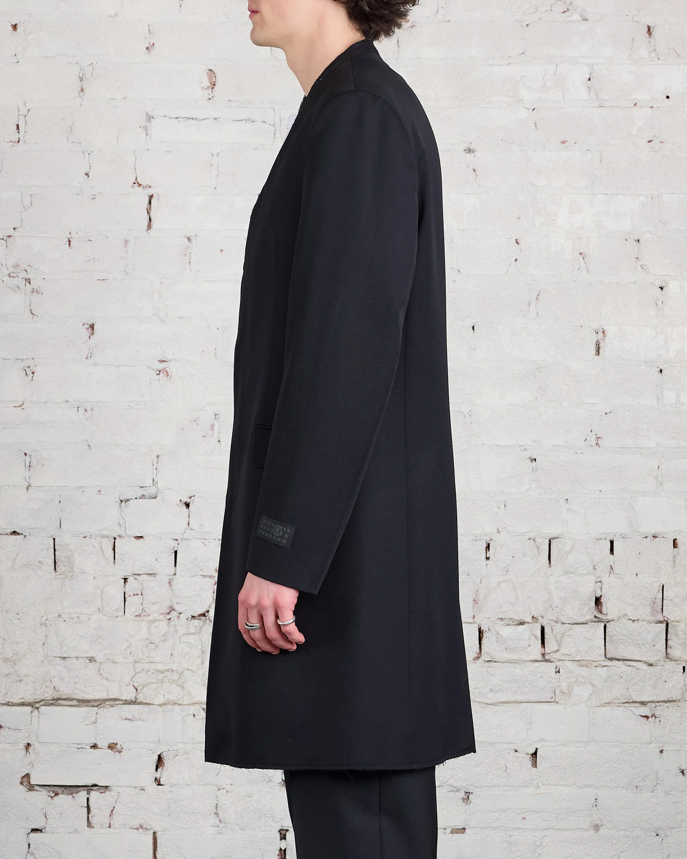 MM6 Maison Margiela Raw Edge Jacket Black