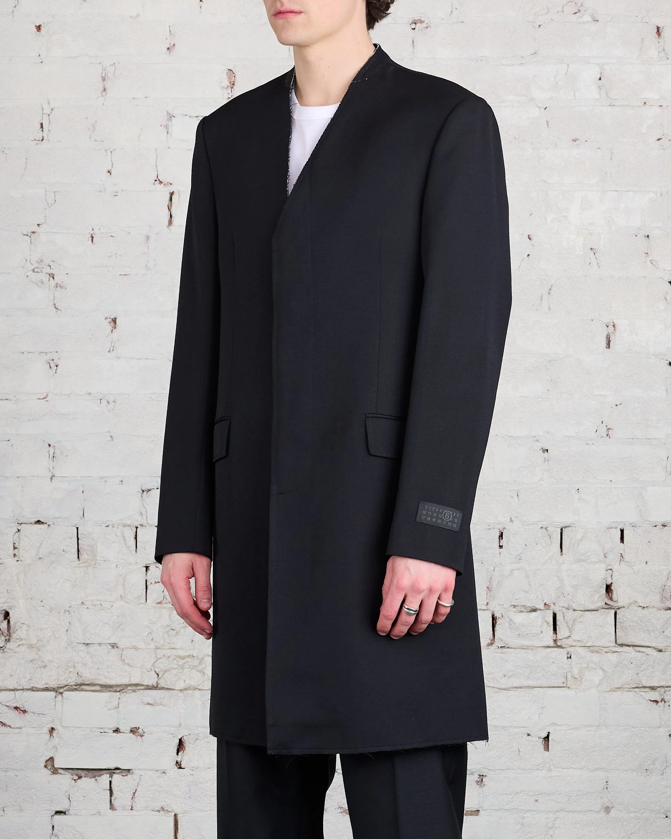 MM6 Maison Margiela Raw Edge Jacket Black