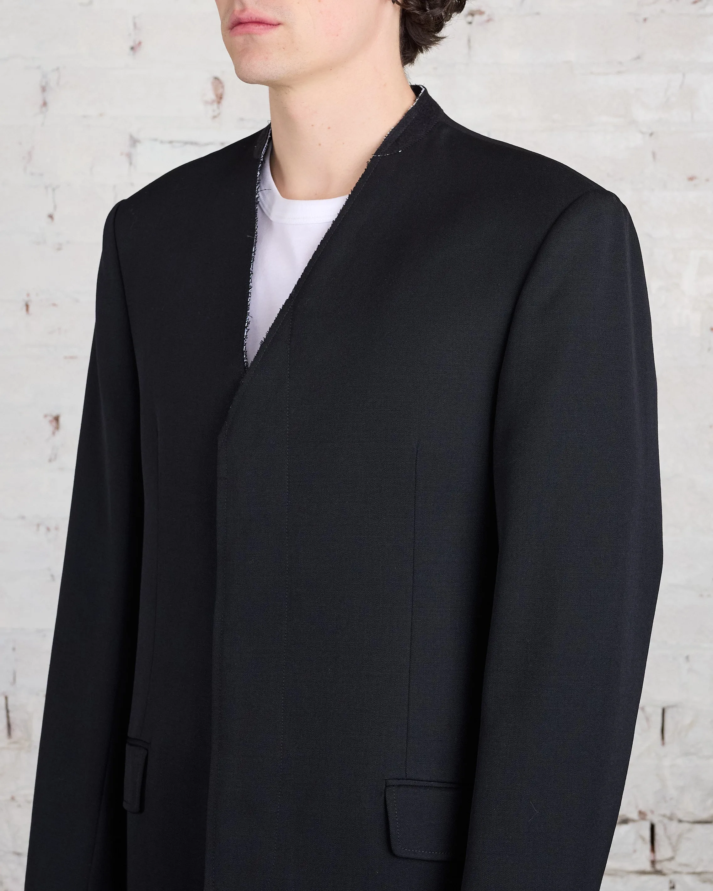 MM6 Maison Margiela Raw Edge Jacket Black