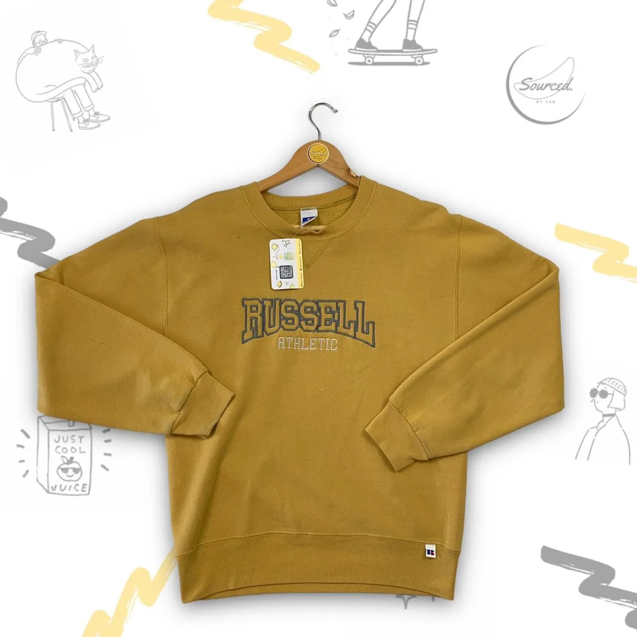 Russell Athletic Yellow Crewneck (S)