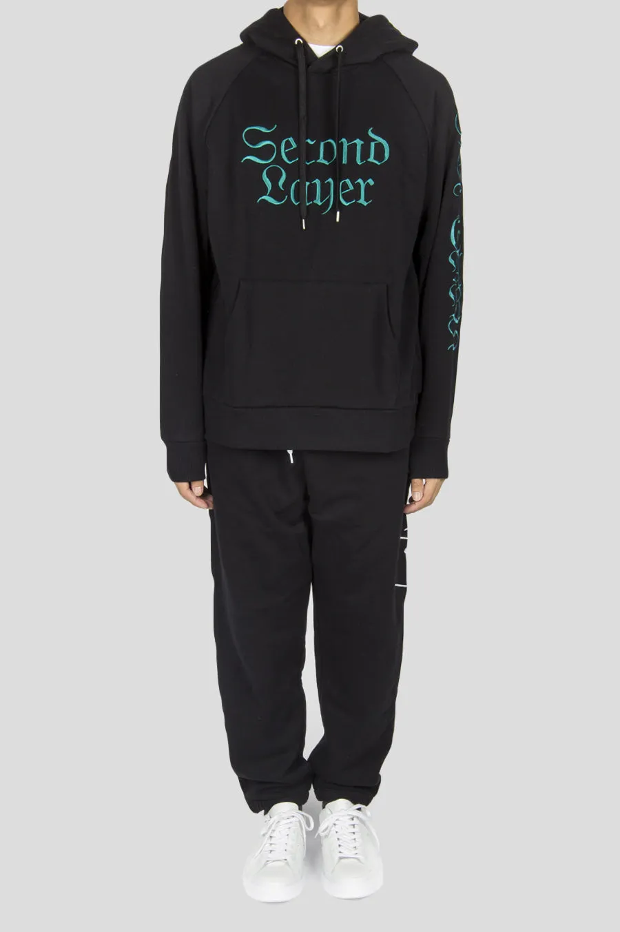 SECOND LAYER 96 TEARS HOODIE BLACK