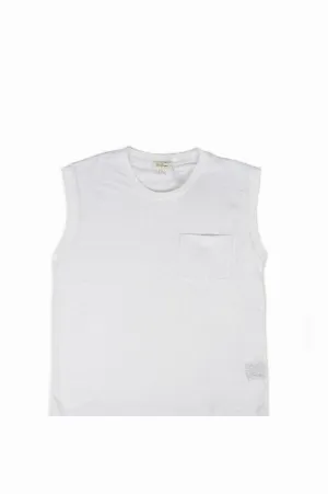 SECOND LAYER CORE BOX SLEEVELESS T-SHIRT BONE