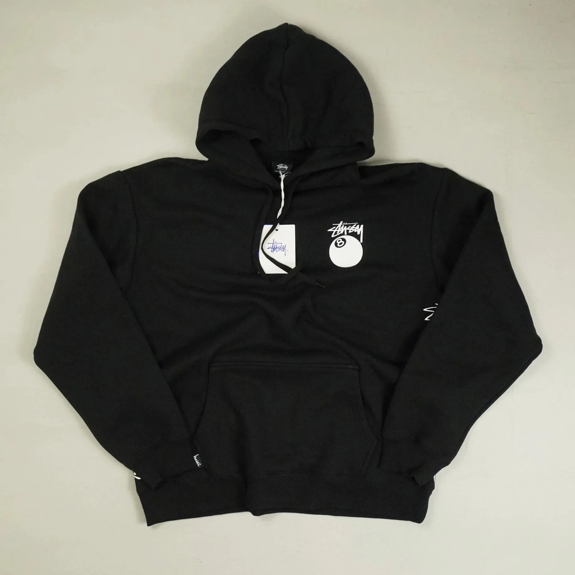 Stssy Black Graphic Design Hoodie