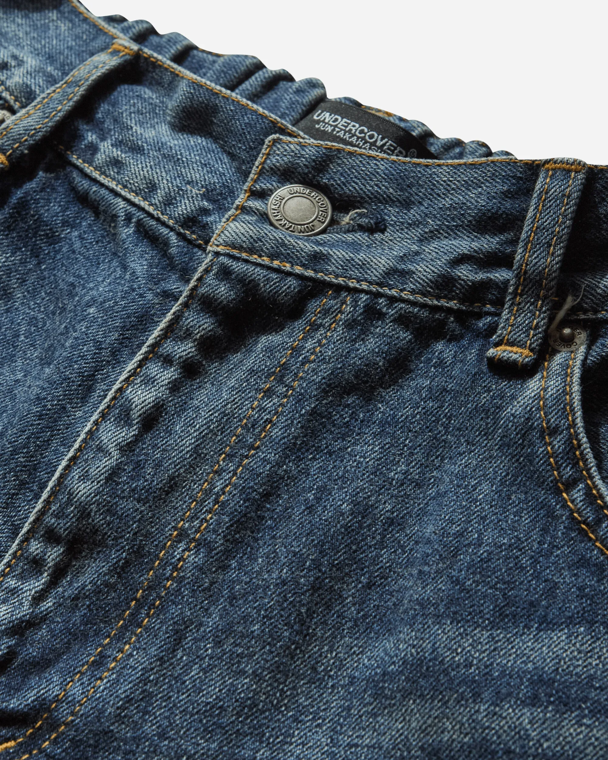 Women's Fringed Denim Pants Light Blue Indigo