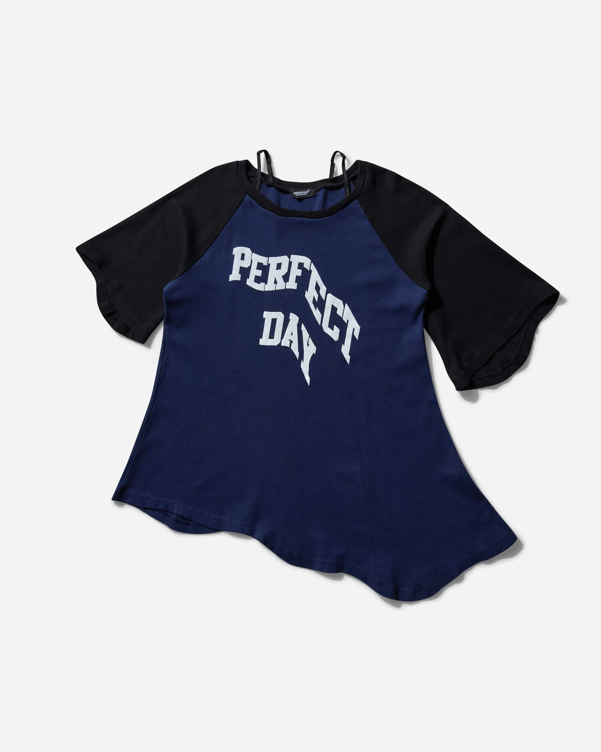 Women's Shoulder Strap Raglan T-Shirt Navy