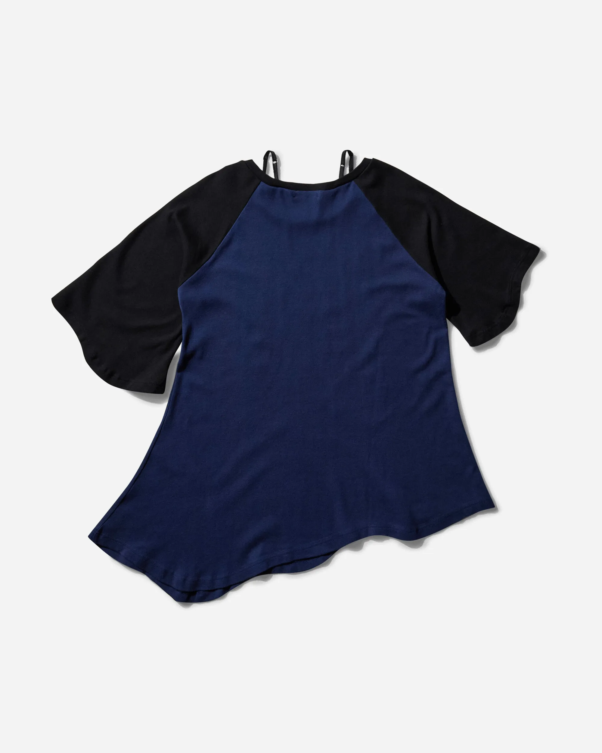 Women's Shoulder Strap Raglan T-Shirt Navy